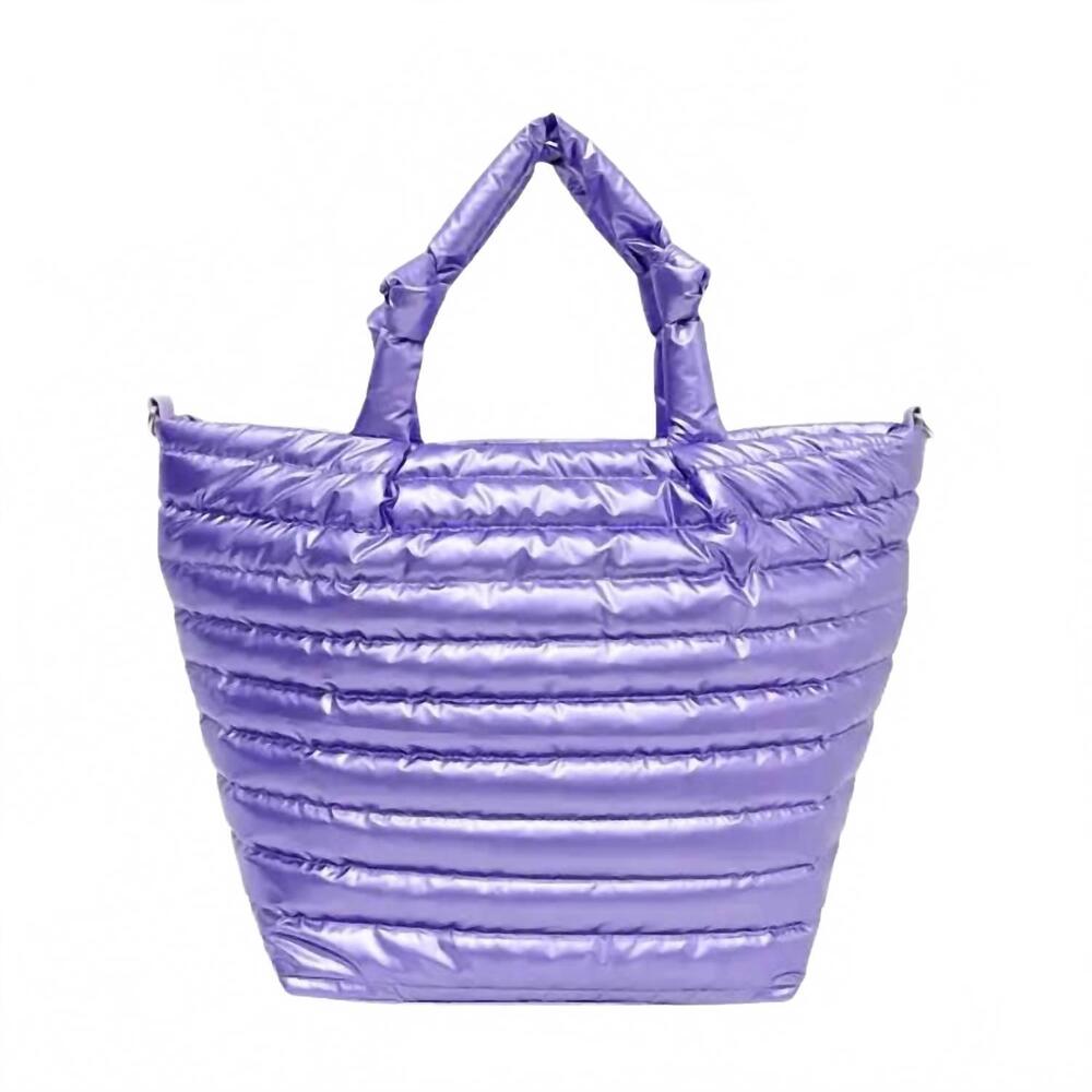 NEW LEMONBELLA puffer shoulder tote bag in lavender